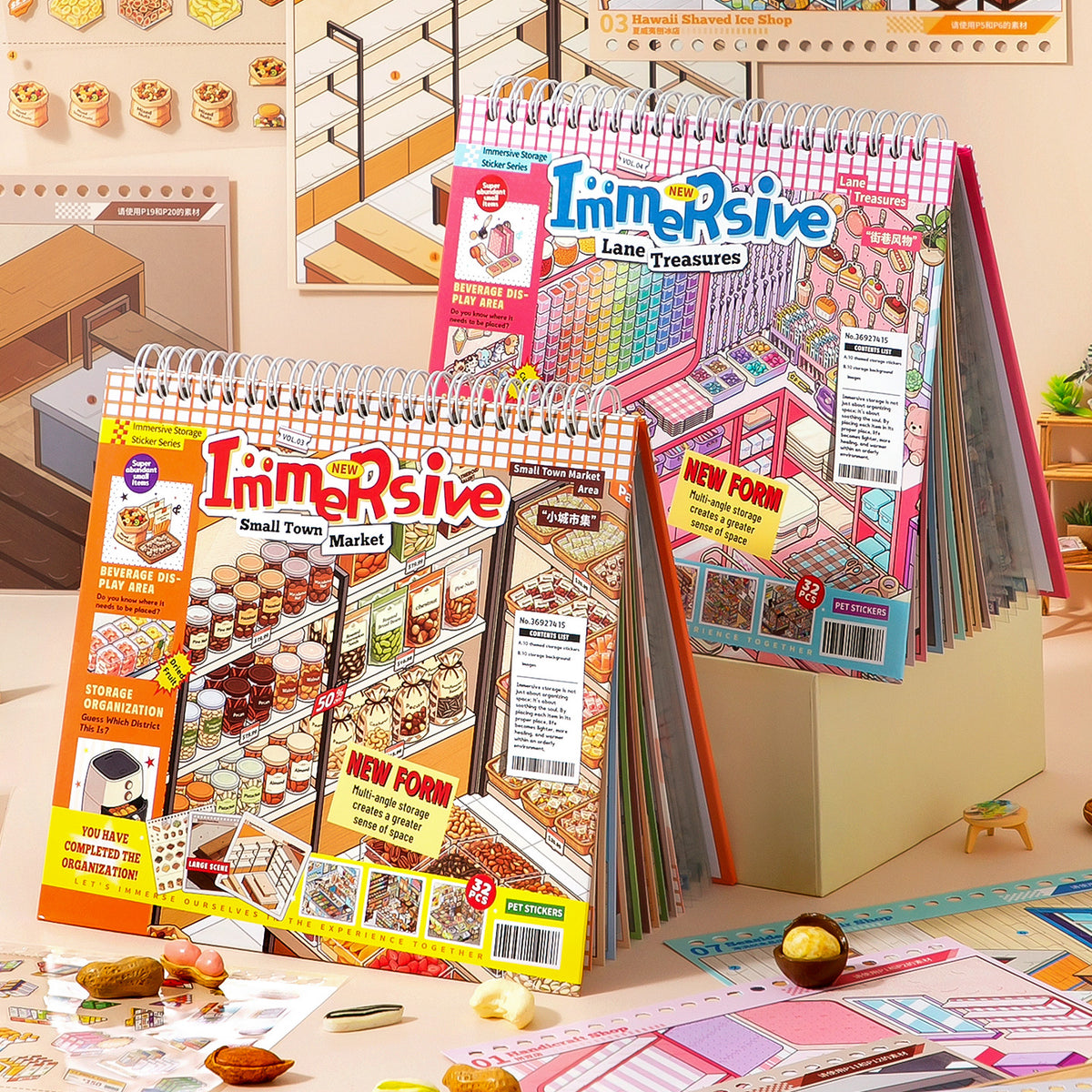 [Lane Treasures] 10-in-1 Immersive Scene Sticker Book