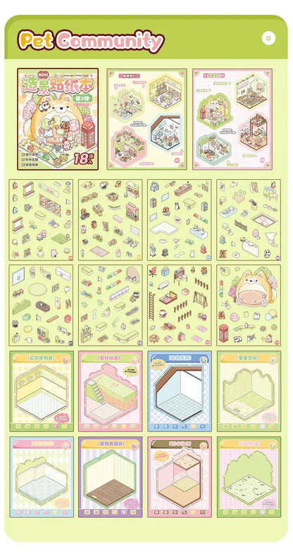 8-in-1 Pocket Scene Sticker Book [Choose from 4 themes]