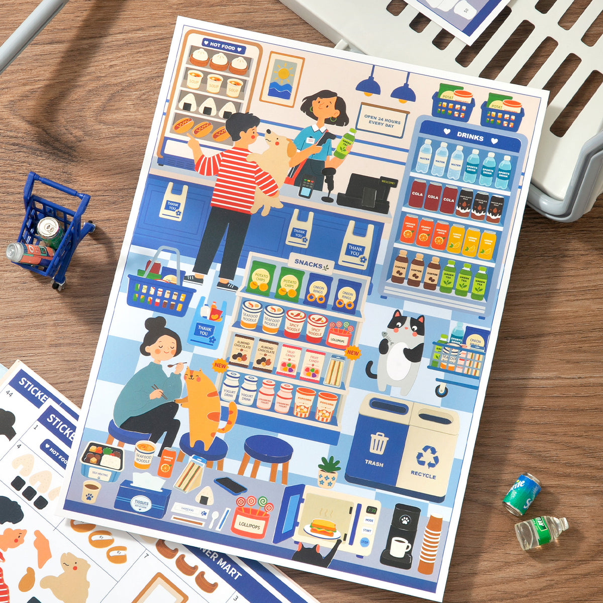 [Corner Mart] Sticker By Number Scene Kit