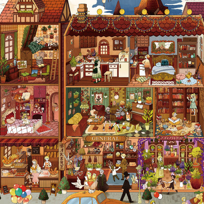 [British Townhouse] Front-View XL Scene Stickers