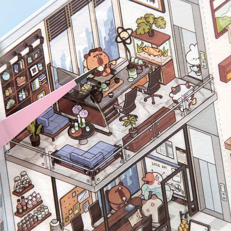[Working Diary] Interactive 2-in-1 Isometric Scene Stickers - Cozy Sticker Room