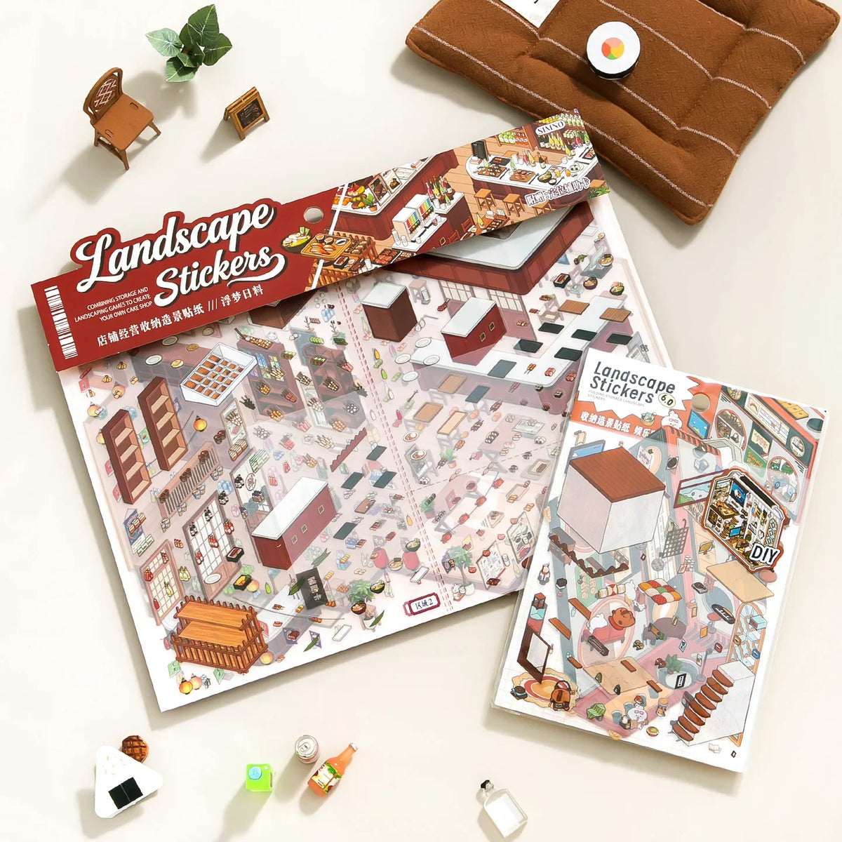 [Japanese Restaurant] XL Series Isometric Scene Stickers