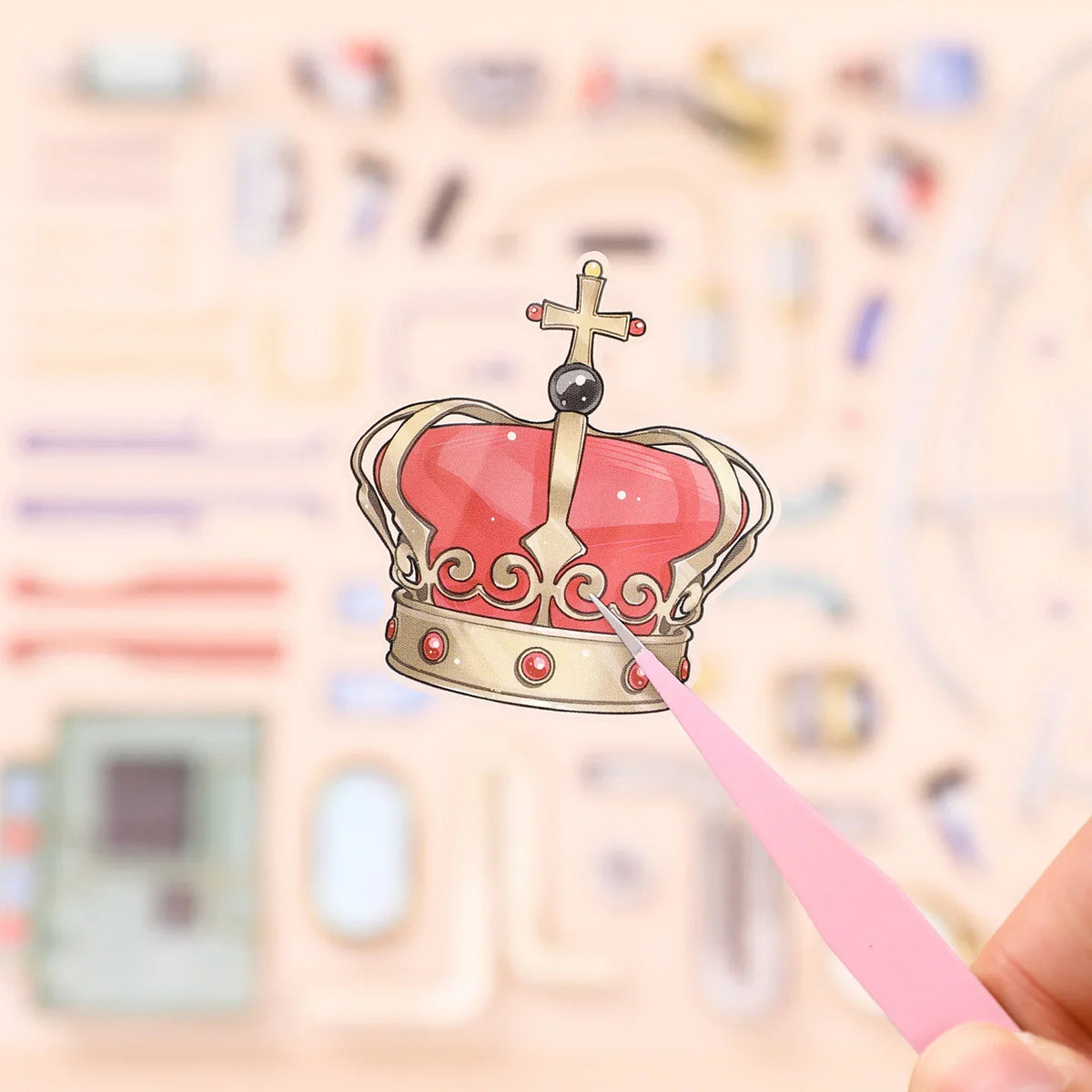 [Clown Rabbit] 3-Layer Clockwork XL Scene Stickers
