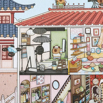 [Film Studio] Front-View XL Scene Stickers - Cozy Sticker Room