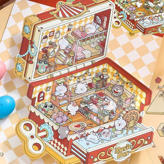 [Suitcase Paradise] Isometric Miniature Scene Stickers - Cozy Sticker Room