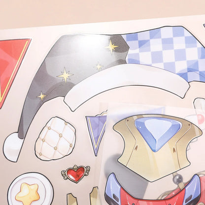 [Clown Rabbit] 3-Layer Clockwork XL Scene Stickers