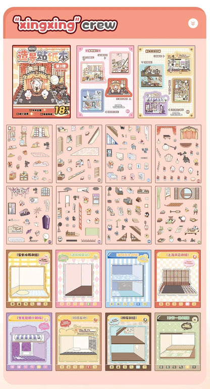 8-in-1 Pocket Scene Sticker Book [Choose from 4 themes]