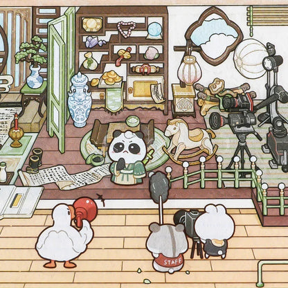 [Film Studio] Front-View XL Scene Stickers - Cozy Sticker Room