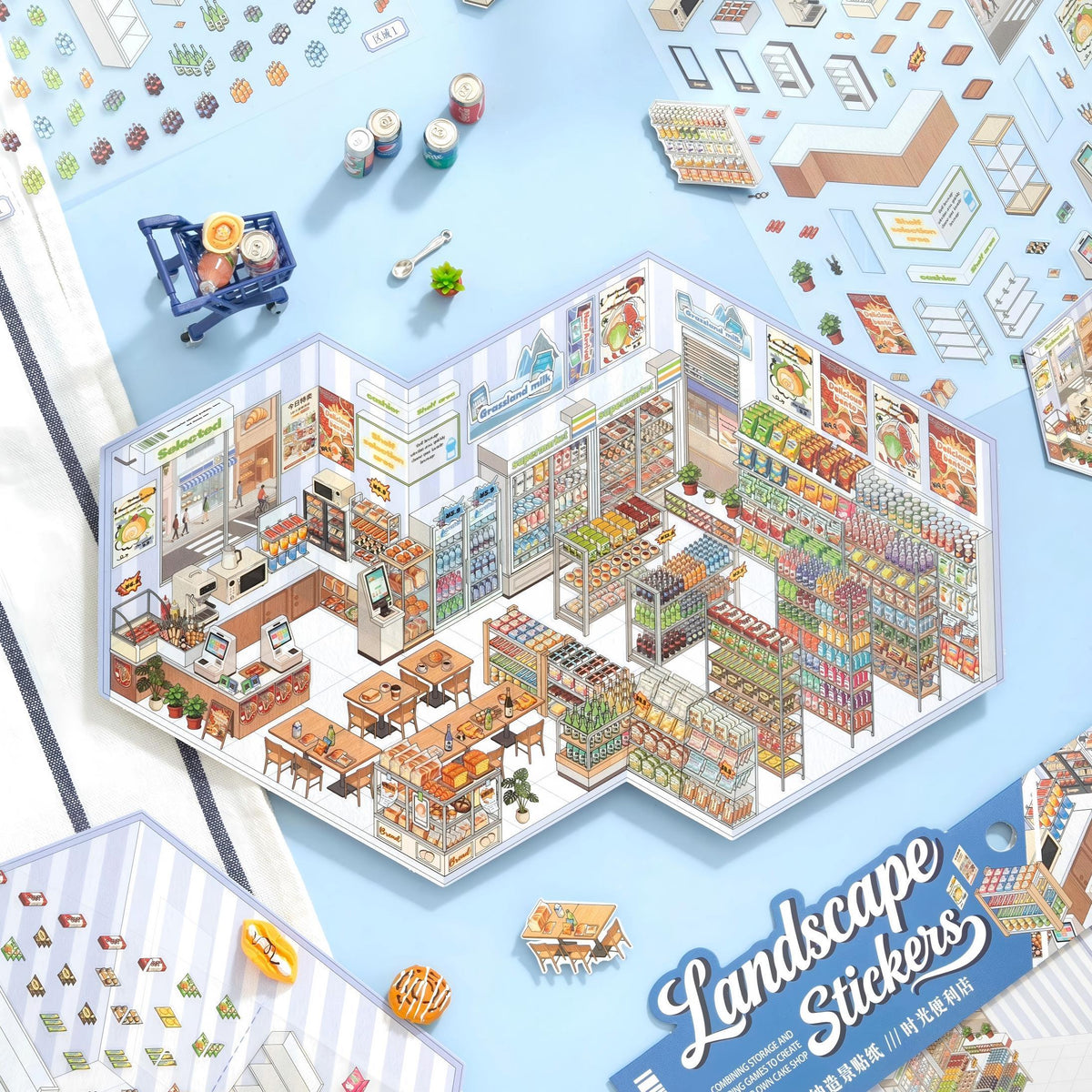 [Convenience Store] XL Series Isometric Scene Stickers