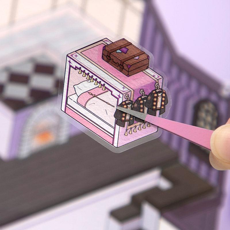 [Magic Academy] XL Series Isometric Scene Stickers - Cozy Sticker Room