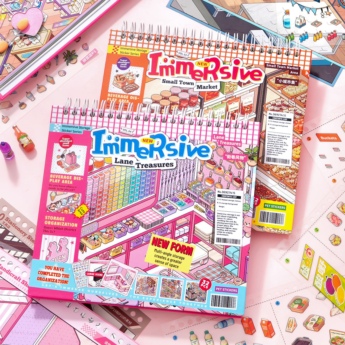 [Lane Treasures] 10-in-1 Immersive Scene Sticker Book