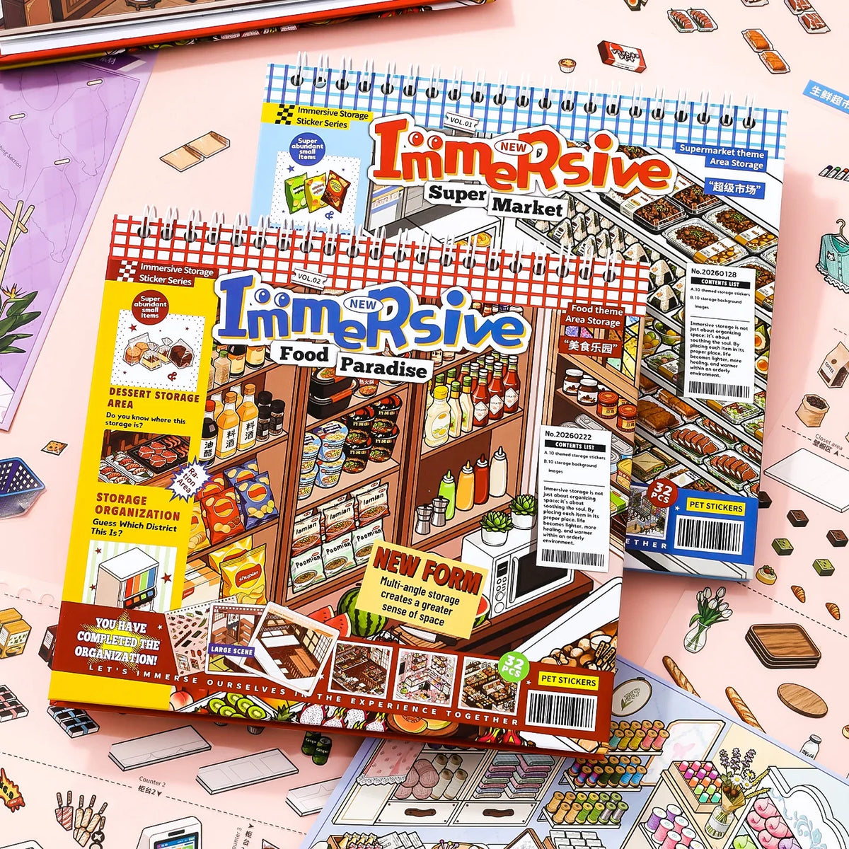 [Food Paradise] 10-in-1 Immersive Scene Sticker Book