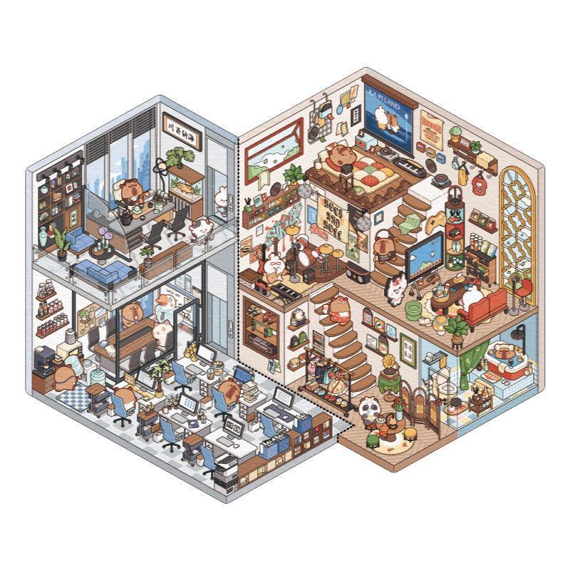 [Working Diary] Interactive 2-in-1 Isometric Scene Stickers - Cozy Sticker Room