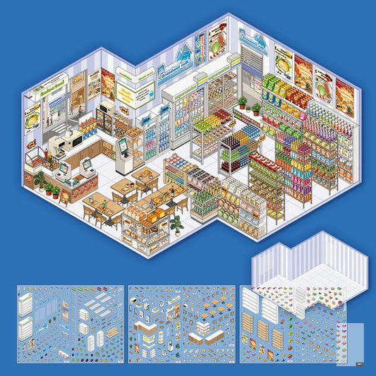 [Convenience Store] XL Series Isometric Scene Stickers