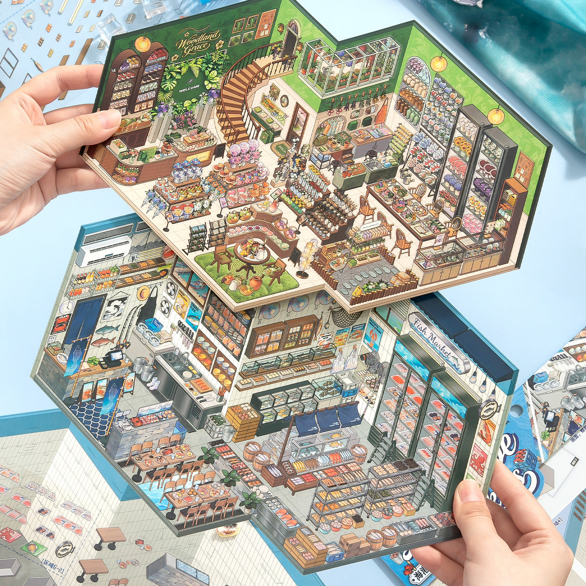[Floral Studio] XL Series Isometric Scene Stickers