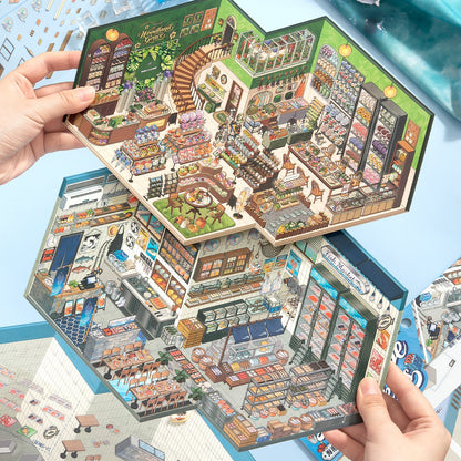 [Floral Studio] XL Series Isometric Scene Stickers