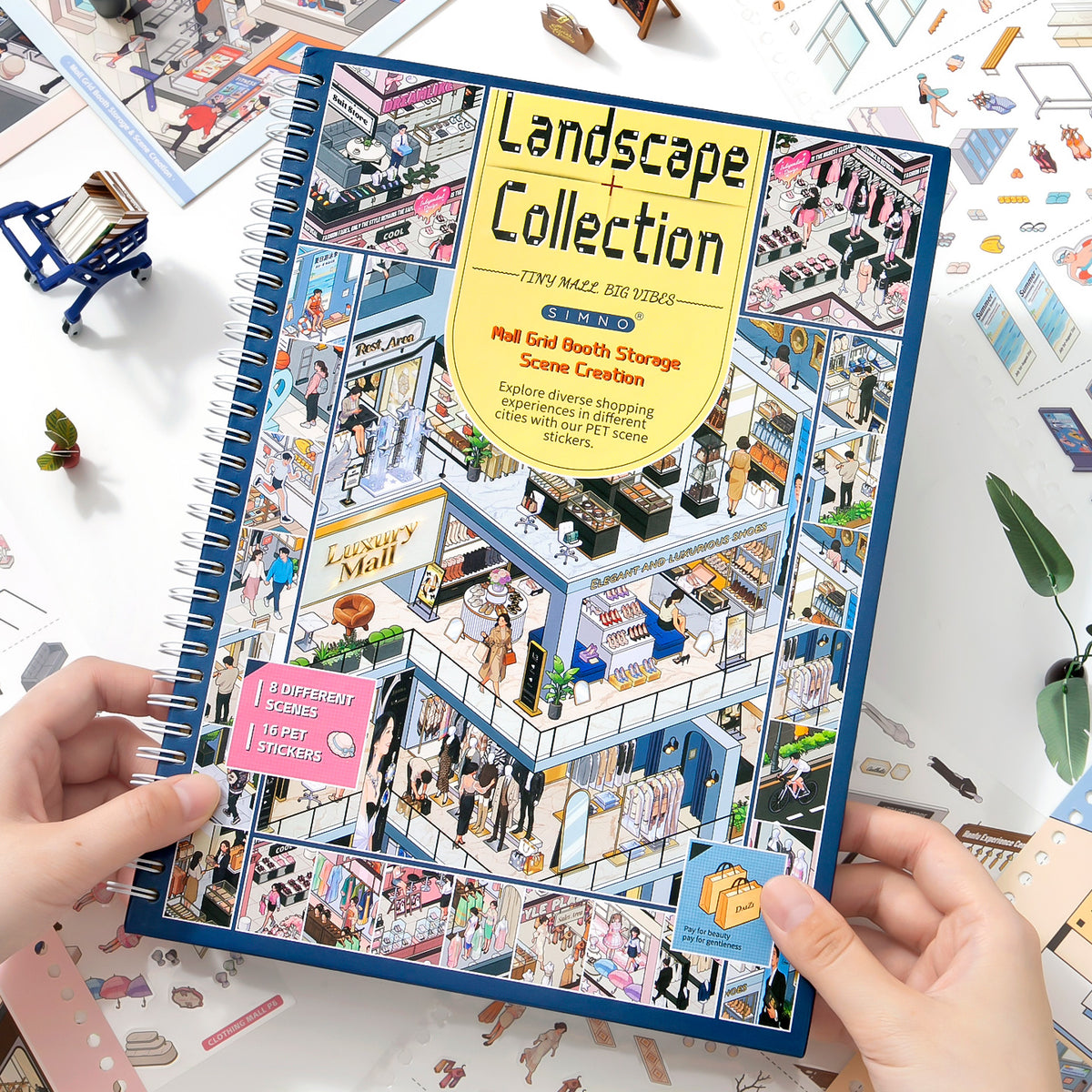 [Urban Life Circle] 8-in-1 Mall Grid Booth XL Scene Sticker Book
