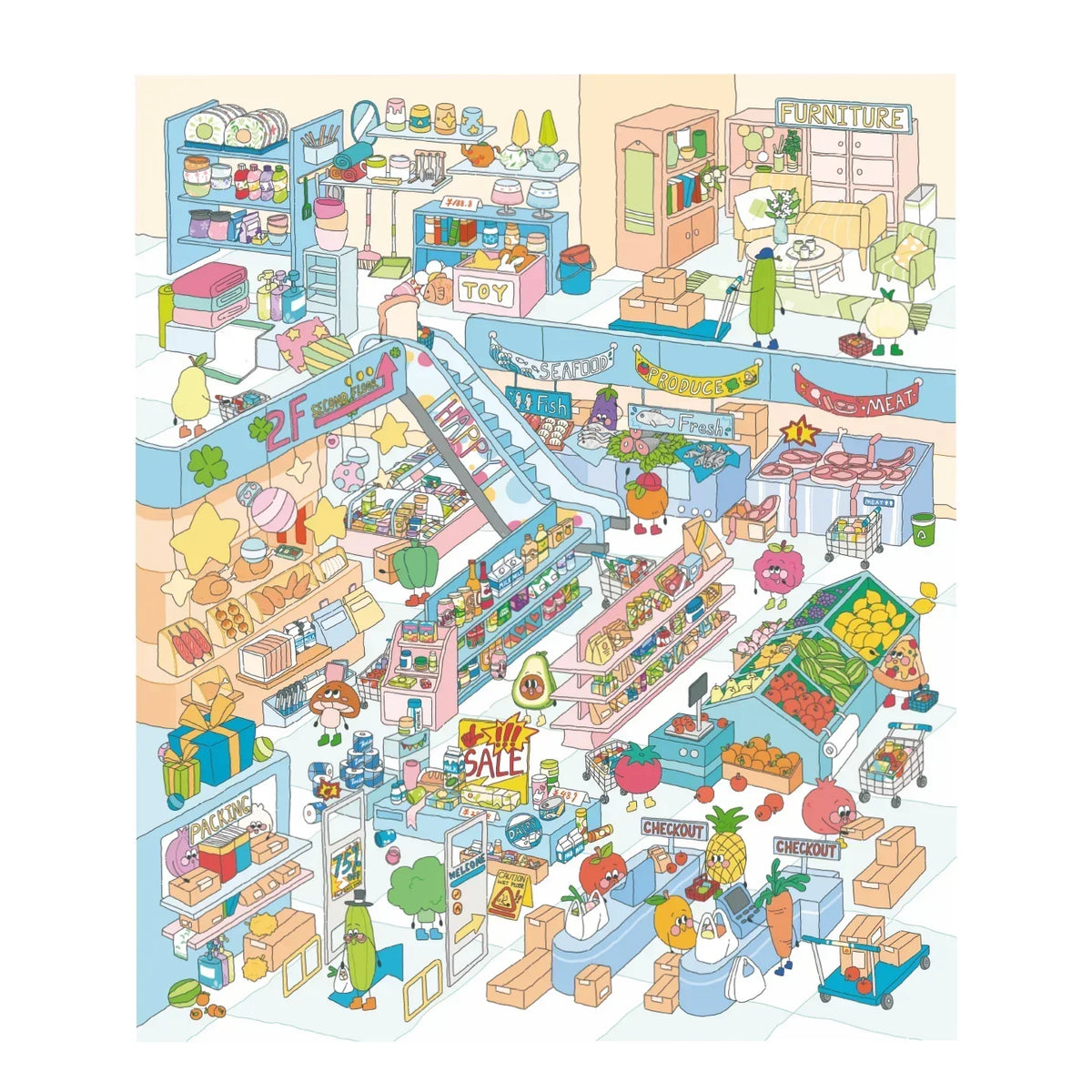 [Colourful Supermarket] Midi Series Scene Stickers