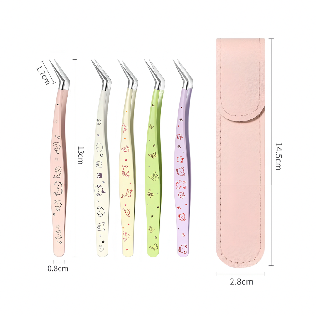 Long-Tip Angled Precision Craft Tweezers