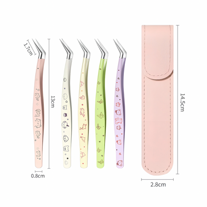 Long-Tip Angled Precision Craft Tweezers
