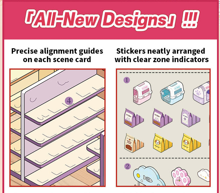 [Lane Treasures] 10-in-1 Immersive Scene Sticker Book