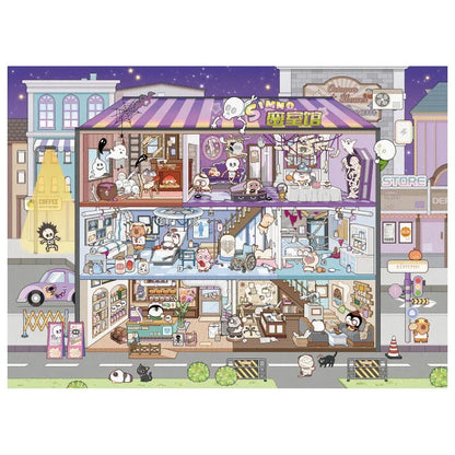 [Escape Room] Front-View XL Scene Stickers - Cozy Sticker Room
