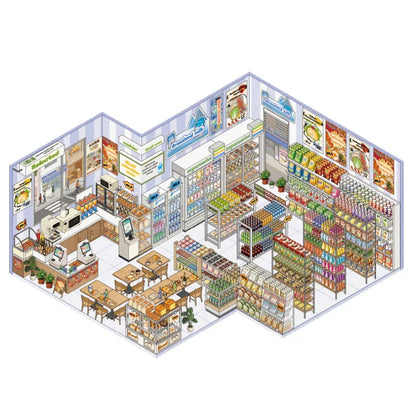 [Convenience Store] XL Series Isometric Scene Stickers