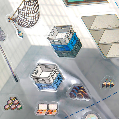 [Fish Market] XL Series Isometric Scene Stickers