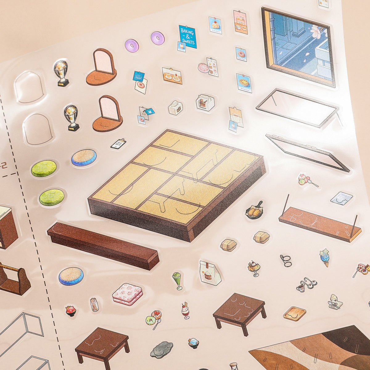 [Dessert Shop] XL Series Isometric Scene Stickers