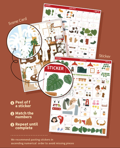 [Blossom Hut] Sticker By Number Scene Kit