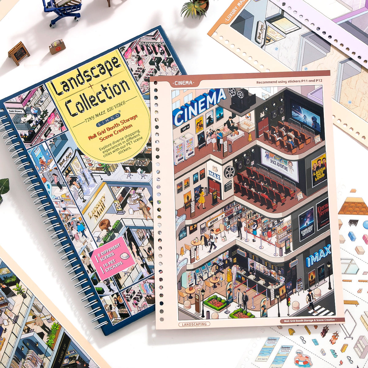 [Urban Life Circle] 8-in-1 Mall Grid Booth XL Scene Sticker Book