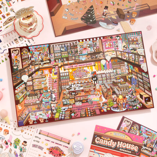 [Candy House] XXL Front View Scene Sticker