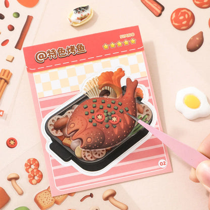 Mini Food Series - 8-in-1 Pocket Scene Sticker Book [Choose from 4 themes]