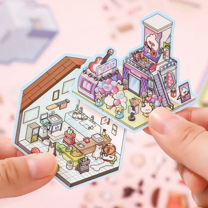 8-in-1 Pocket Scene Sticker Book [Choose from 4 themes]