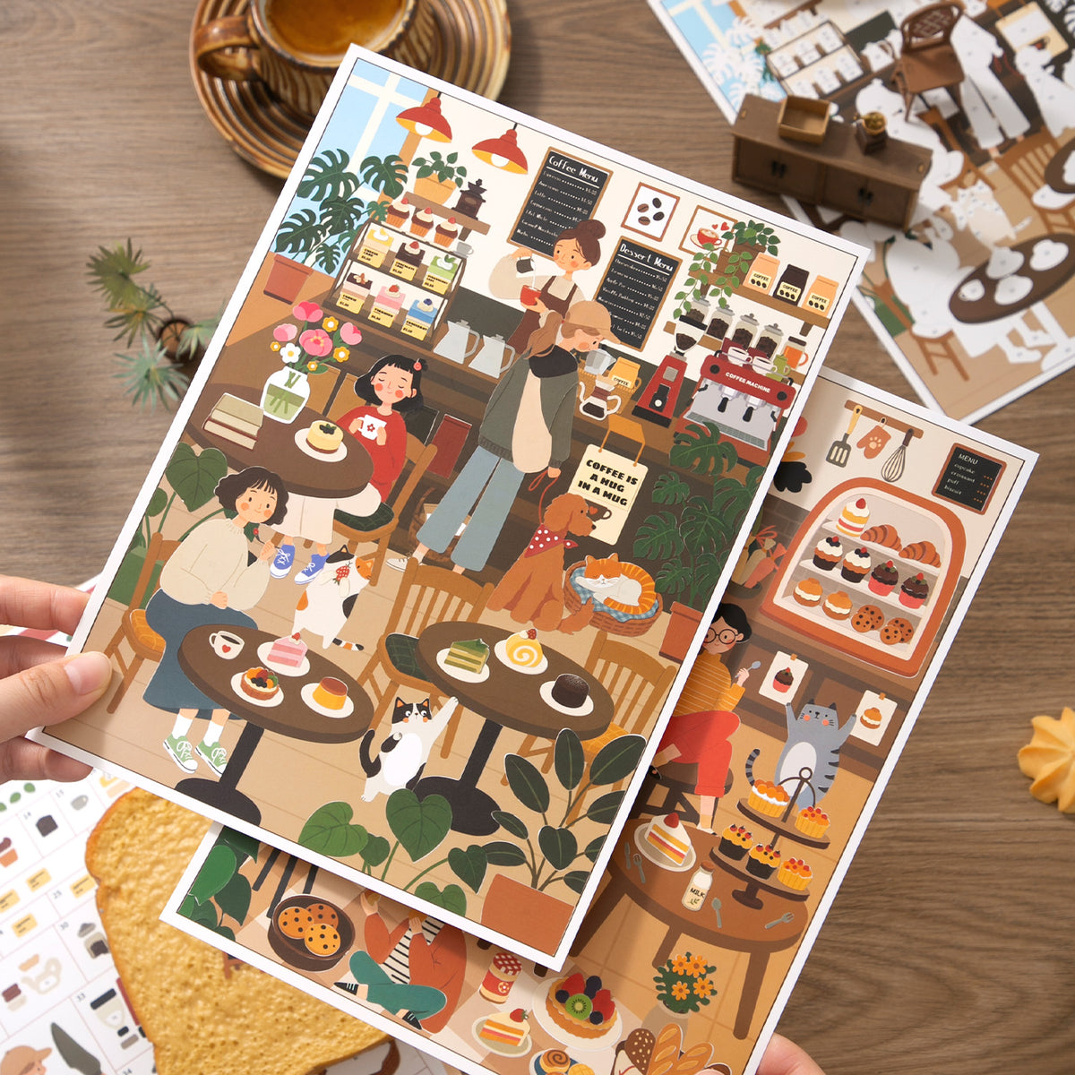 [Cafe Spot] Sticker By Number Scene Kit