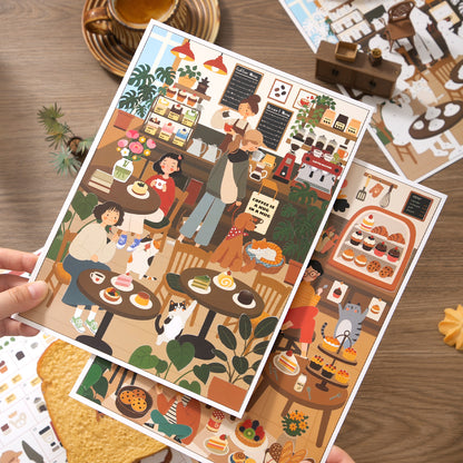 [Cafe Spot] Sticker By Number Scene Kit