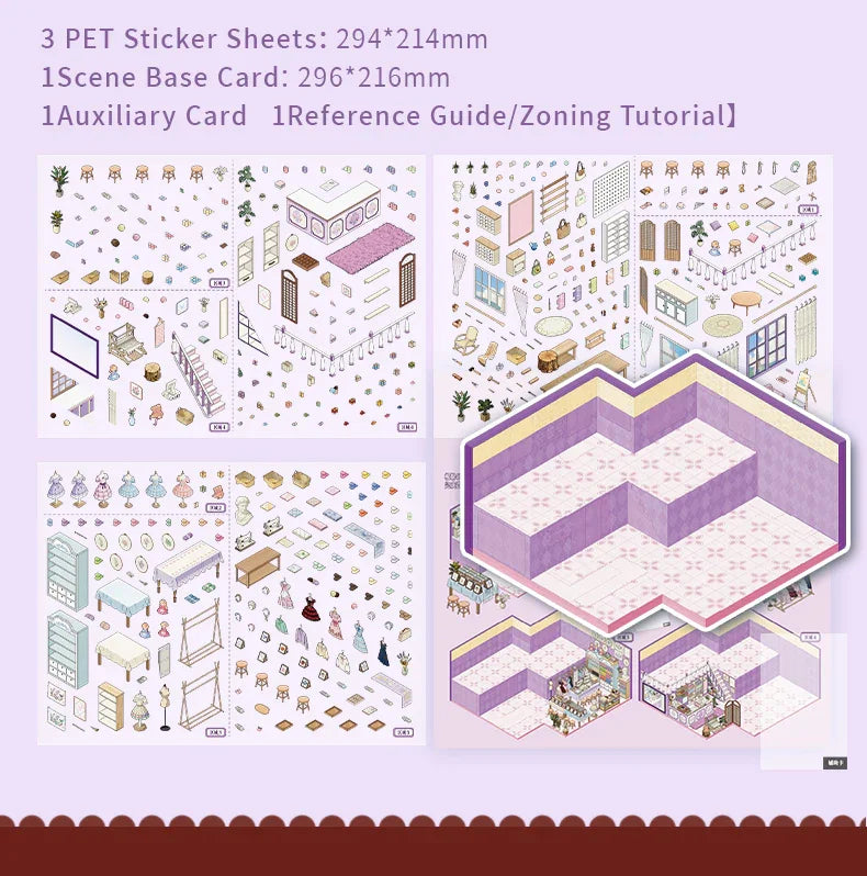 [Atelier] XL Series Isometric Scene Stickers