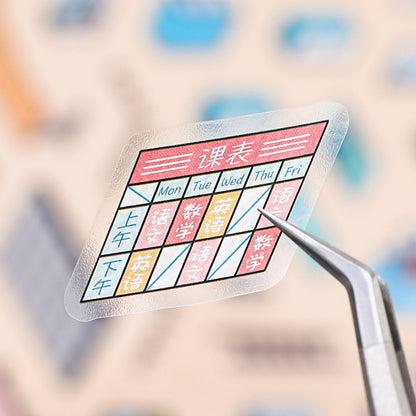[Happy Student Dorm] Interactive 2-in-1 Isometric Scene Stickers
