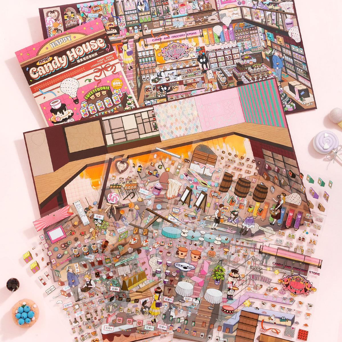 [Candy House] XXL Front View Scene Sticker