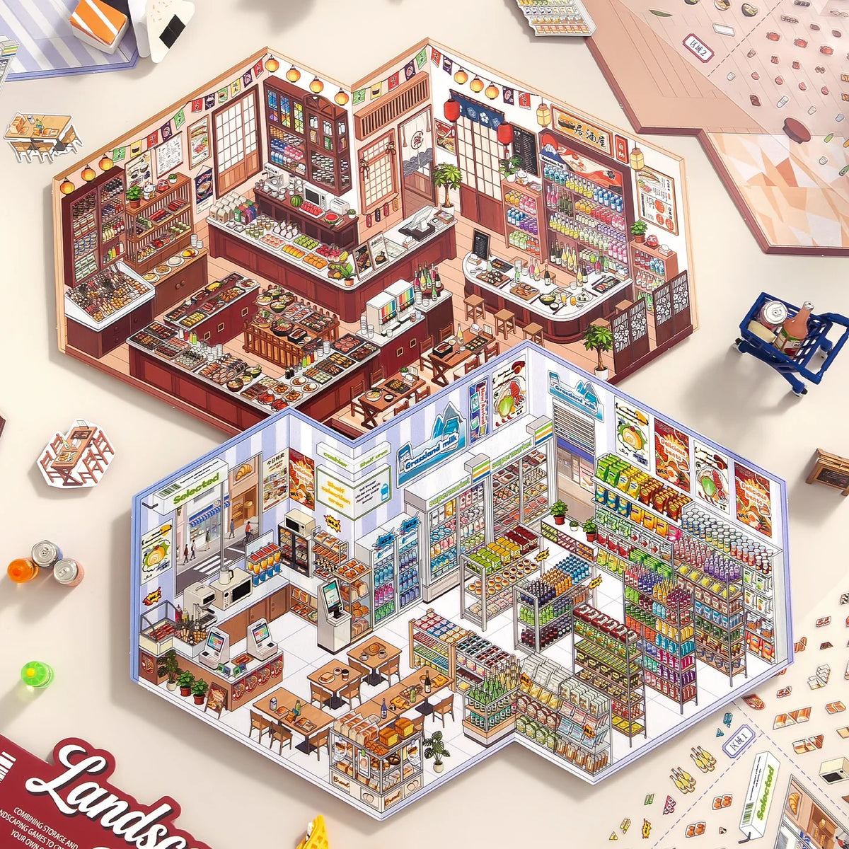 [Convenience Store] XL Series Isometric Scene Stickers
