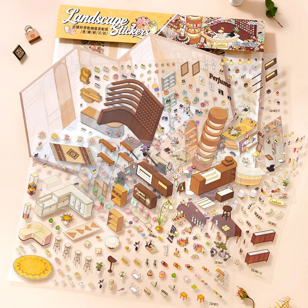[Perfume Shop] XL Series Isometric Scene Stickers