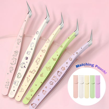 Long-Tip Angled Precision Craft Tweezers