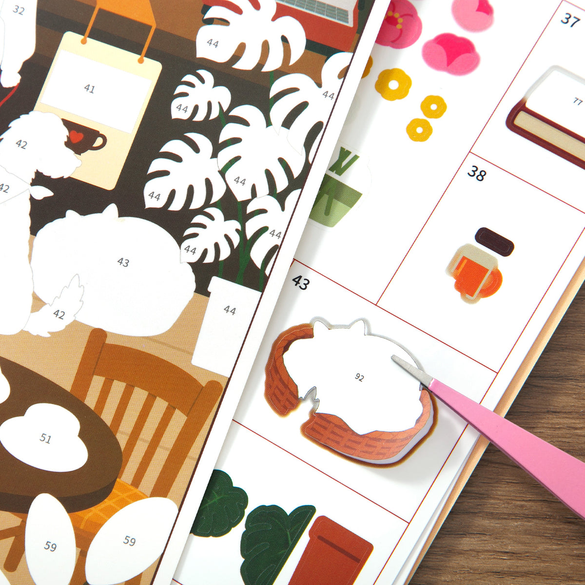 [Cafe Spot] Sticker By Number Scene Kit