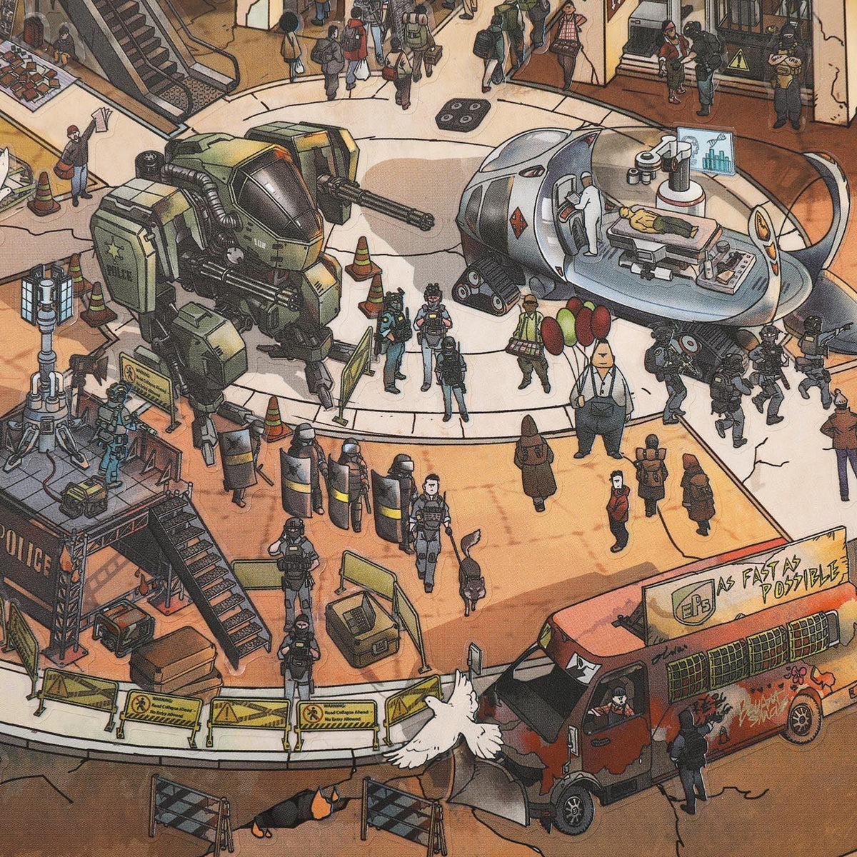 [Wasteland Station] XL Series Isometric Scene Stickers