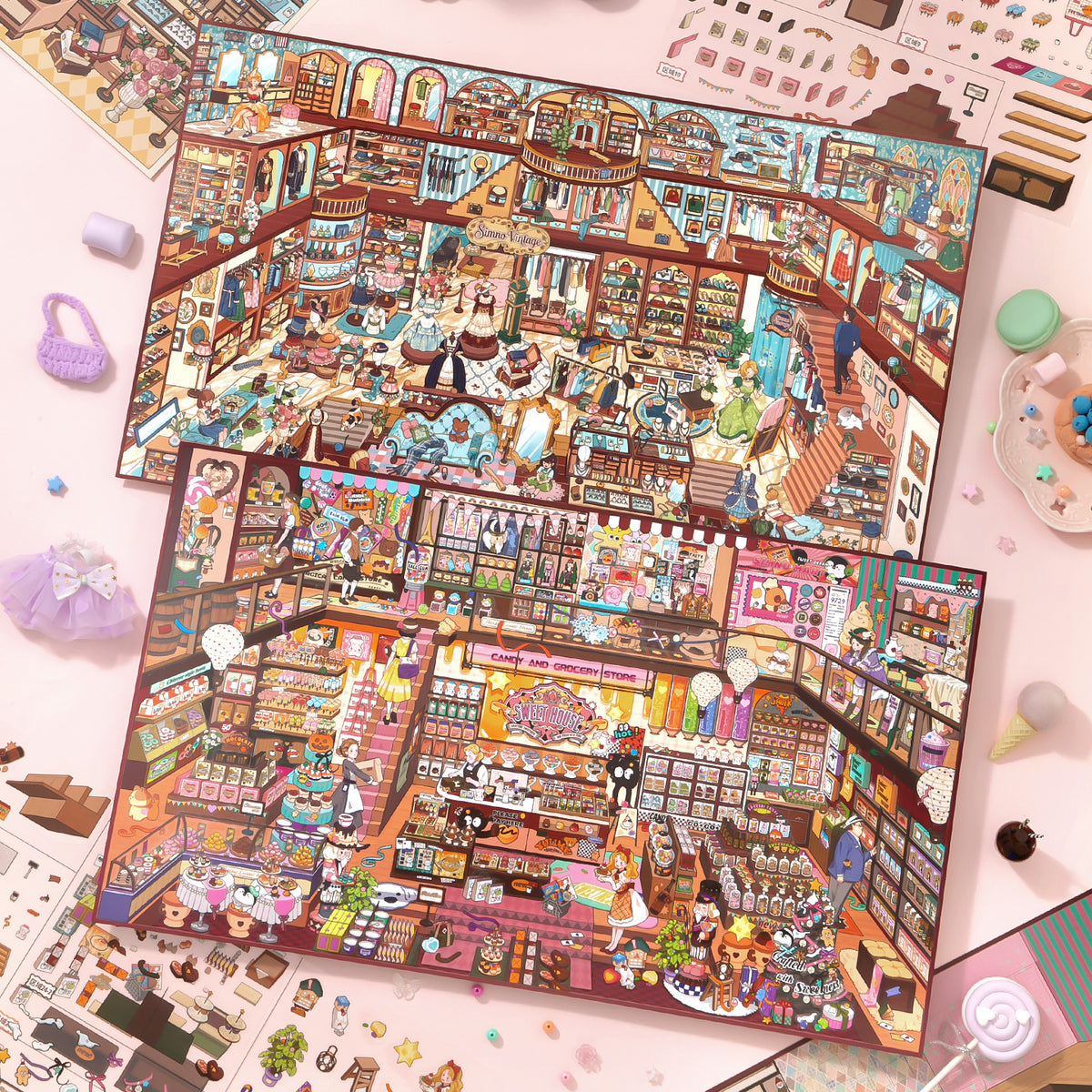 [Candy House] XXL Front View Scene Sticker