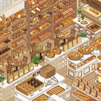 [Golden Bakehouse] XL Series Isometric Scene Stickers