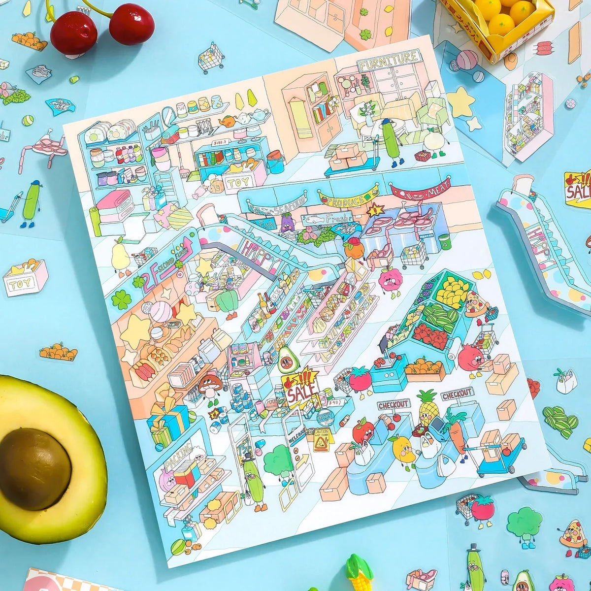 [Colourful Supermarket] Midi Series Scene Stickers