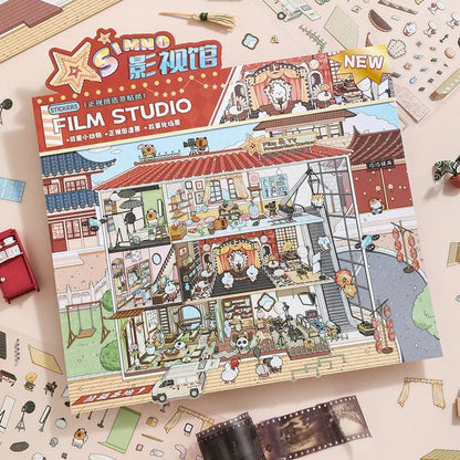 [Film Studio] Front-View XL Scene Stickers - Cozy Sticker Room