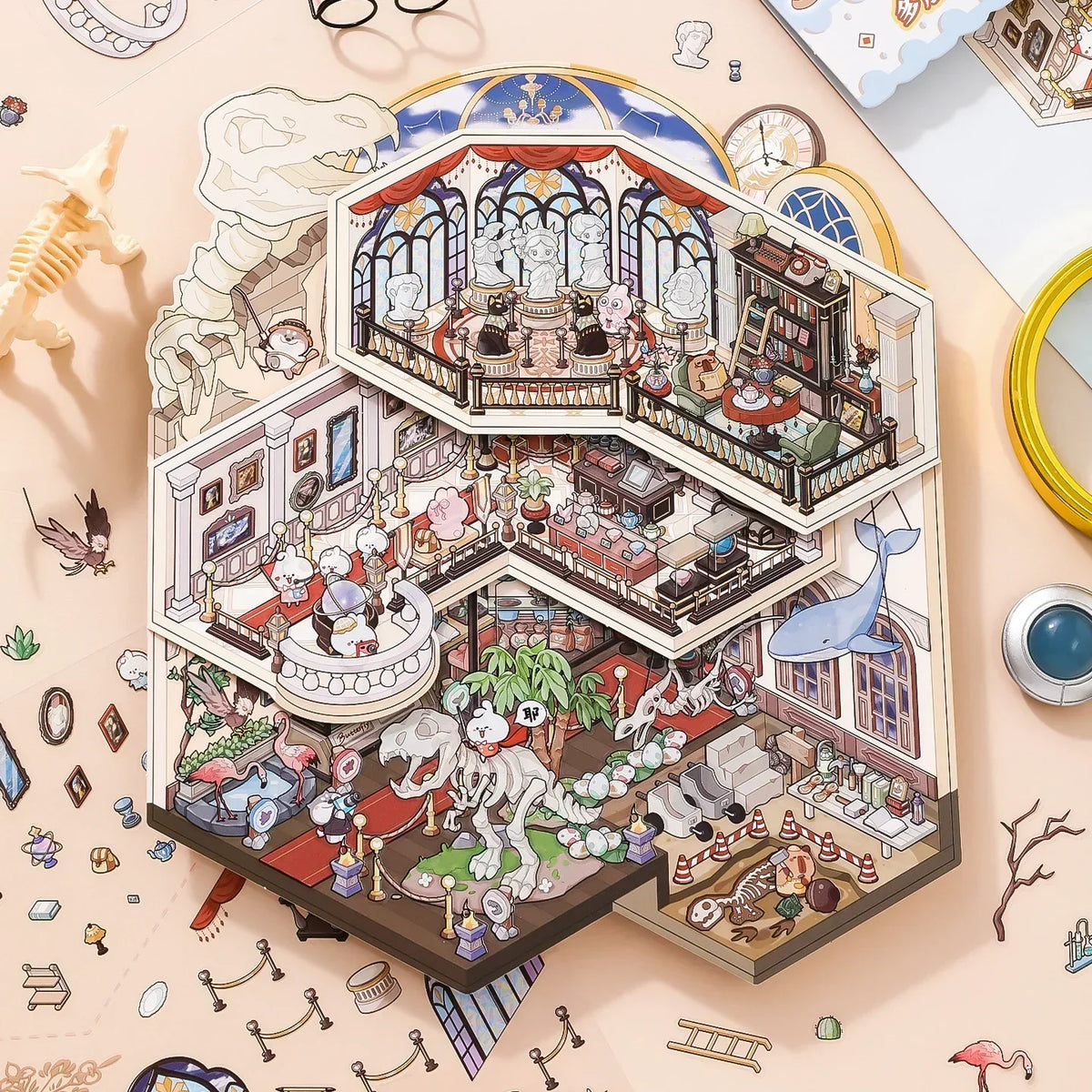 [Art Museum] XL Folding Multi-Layer Scene Stickers