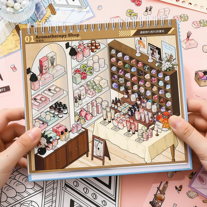 [Supermarket] 10-in-1 Immersive Scene Sticker Book